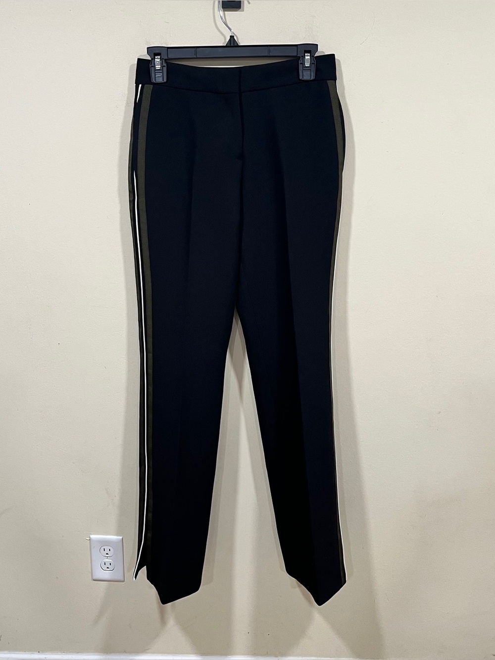 ME+EM High Waist Side Stripe trousers Wide Leg Pants size 6 black EUC